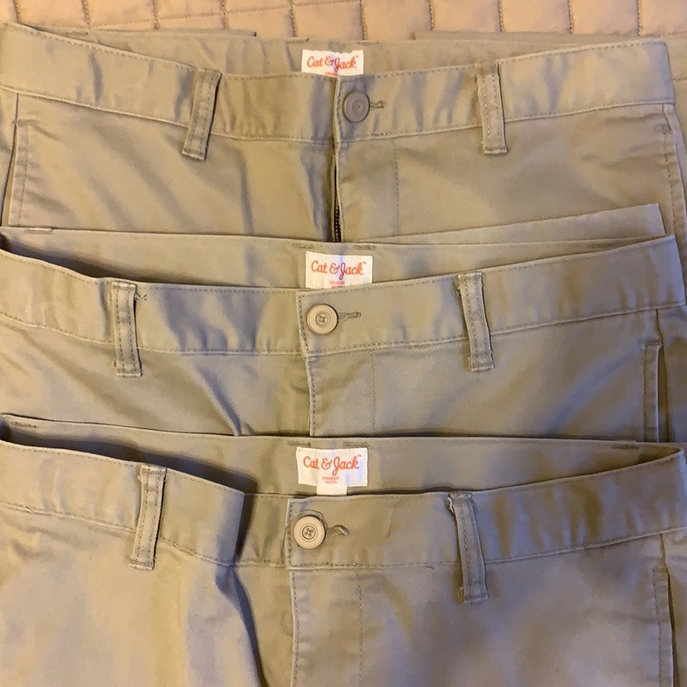 Thee pair Cat and Jack khakis